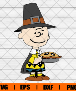 Thanksgiving Charlie Brown, Thanksgiving, Charlie Brown, Peanuts Cartoon, Layered SVG, DXF, PNG, EPS
