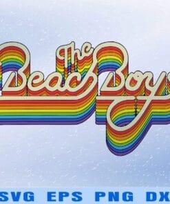 The Beach Boys, LGBT, Rock Band, Rock Lover, Rainbow Gift for Boys, LGBT Proud,music, Layered Svg ,SVG PNG DXF, EPS, PDF