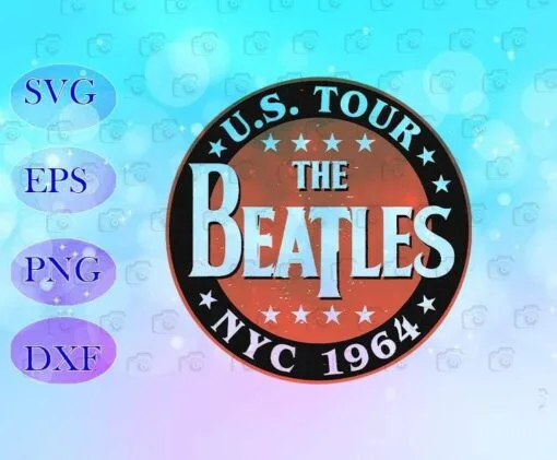 The Beatles US Tour NYC 1964, Beatles Arrive in New York, Rock Lovers,Beatles Fans, Music Tour, SVG PNG DXF, EPS, PDF
