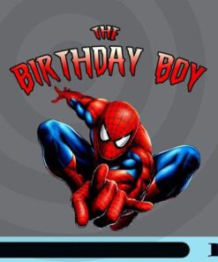 The birthday boy, Spiderman, Gift for Kid, Happy Birthday, Birthday Gift, Fictional Superhero Customizable PNG