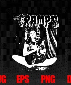 The Cramps Vintage Early 90s White Art, Cramps Poison Ivy, Poison Ivy Rorschach, Punk Rock, Love Rock, music, SVG PNG DXF, EPS, PDF