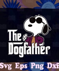 The Dogfather, Snoopy Father, Funny Dog, Snoopy Dog, Fathers Day,SVG PNG DXF, EPS, PDF