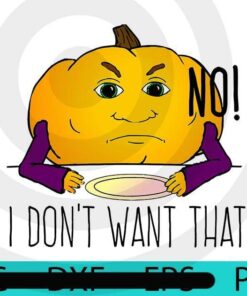 The Hungry Pumpkin I don't want that, Halloween 2021, Halloween, Halloween Theme, Scary Halloween Art, Halloween Gift, Customizable PNG