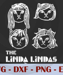 The Linda Lindas , Asian American Girls, Rock band Music Customizable Layered Svg, Svg Eps Png Dxf