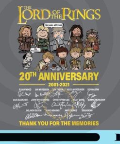 The Lord Of The Rings, 20th Anniversary, 2001-2021, Frodo, Aragorn, Gandalf, Movie Lovers, Thanks For The Memories, Customizable Png