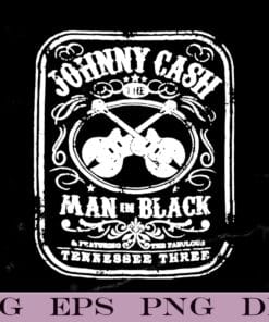 The Man In Black, Johnny Cash Essential Distressed, Terressee Three, Guitars, Guitar Lovers, music, Man Gift, Layered Svg, Svg Eps Png Dxf