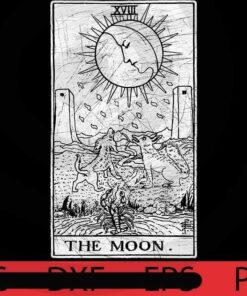 The Moon Tarot Card, Halloween 2021, Halloween, Halloween Theme, Halloween Art Gift, 2021 Halloween, Halloween Art Gift, Man gift, woman gift, Customizable PNG