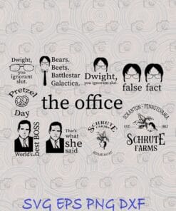 The Office, The office show, The Office TV show, Paper Company, Party Planning Committee, Monogram Layered Svg, Svg Eps Png Dxf