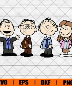 The Paper Gang Dunder Scranton Office, Charlie Family, Layered SVG, DXF, PNG, EPS