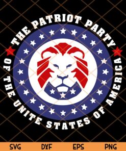 The Patriot Party Of The United States Lion Logo Trending Customizable Layered Svg, Svg Eps Png Dxf