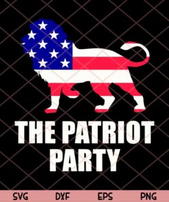 The Patriot Party Svg, Lion Conservative Svg, Lion Svg Trending Customizable Layered Svg, Svg Eps Png Dxf