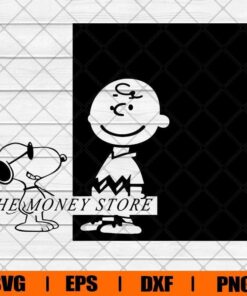 The Peanut Store, cartoon, Snoopy, Charlie Brown, The Money Store, Layered SVG, DXF, PNG, EPS