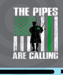 The Pipes Are Calling St Patricks Day Gift Irish Bagpipe Customizable PNG