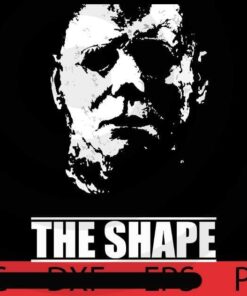 The Shape Black and white art, Halloween 2021 art, Halloween, Halloween Theme, Scary Halloween Gift, Customizable PNG