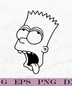 The Simpsons, Bart Simpson, Simpson family, American Animated Sitcom, cartoon,Bartholomew JoJo Simpson, Layered SVG, DXF, PNG, EPS