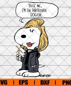 The thirteenth Dogtor, Introducing Jodie Whittaker As The New Dogtor, A New Dogtor Is Here, Snoopy, Funny Snoopy, Layered Svg Eps Png Dxf