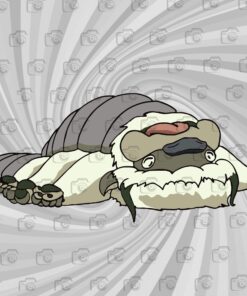 Tired Appa, Avatar the Last Airbender, Aesthetic , cartoon, Layered Svg, Svg Eps Png Dxf