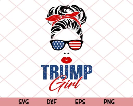 Trump Girl SVG ,Support Donald Trump Vote Trump President Election 2020 Trending Customizable Layered Svg, Svg Eps Png Dxf