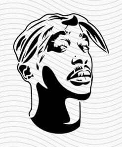 Tupac Shakur, Tupac, 2Pac, Hip Hop, Rapper, Rap Artist, Rap Fan Gift, Rap Lover, Layered Svg Eps Png Dxf