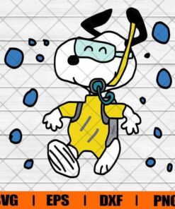 Under Sea Snoopy Svg, Disney Svg, Snoopy Peanuts, Layered SVG, DXF, PNG, EPS