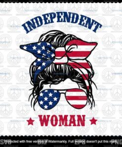 US Flag Messy Bun Sublimation Design, Independent Woman Png, Stars and Stripes Png, 4th of July, Independence Day Layered Svg, Svg Eps Png Dxf