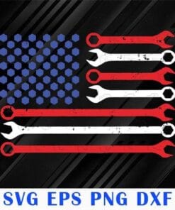 US Flag Technical Tool, Mechanic Tool, Independence Day 2021, USA 4th Of July, SVG PNG DXF, EPS, PDF