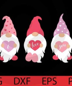 Valentine's Day heart Cute sweet awesome Funny Gnomes Customizable Layered Svg, Svg Eps Png Dxf