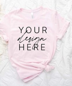 Valentine's Day Mockup | Flat Lay Mock Up | Bella Canvas Flat Lay | 3001 Mockup | Pink T Shirt Mockup