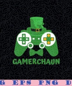 Video Game Leprechaun, Gamerchaun, St Patricks Day Gamer Kids Boys Gaming, Saint Patricks Day, Gift for Gamer, Layered SVG, DXF, PNG, EPS