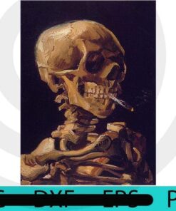 Vincent Van Gogh smoking skeleton, Halloween 2021, 2021 Halloween, Halloween, Halloween Theme, Halloween Art, Halloween Gift For Man woman, Customizable PNG