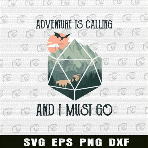 Vintage Adventure Is Calling, I Must Go, Mountain and Forest, Mountain Hiking Adventures, Love Traveling, SVG PNG DXF, EPS, PDF