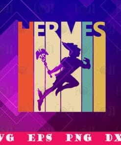 Vintage Ancient Greek God, Hermes God, Vintage Retro Style Gift, SVG PNG DXF, EPS, PDF