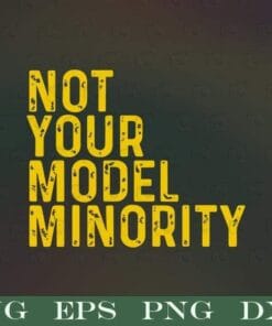 Vintage Anti Asian Racism, Not Your Model Minority, Stop Asian Hate, Stop AAPI Hate, Asian Pride, AAPI Support, Asian Lives Matter, Layered SVG, DXF, PNG, EPS