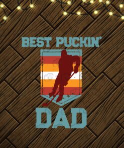 Vintage Best Puckin Dad, Mens Dad Hockey ,Funny Father's Day, gift For Dad, Love Dad, Father Gift layered Svg, Svg Eps Png Dxf