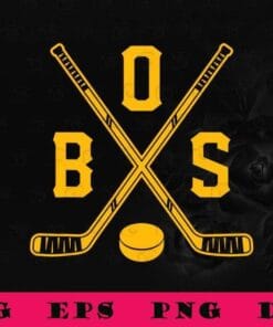 Vintage Boston Ice Hockey, Puck Sticks, Game Day, Bruin Gift, Ice Hockey Player Gift, Sport, SVG PNG DXF, EPS, PDF