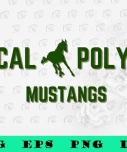 Vintage Cal Poly Mustangs College Souvenir, Horse Racer, Horse Racing, SVG PNG DXF, EPS, PDF