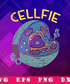 Vintage Cell Fie, Funny Science, Biology Teacher, Biology Physics, Mighty Chondrion, SVG PNG DXF, EPS, PDF