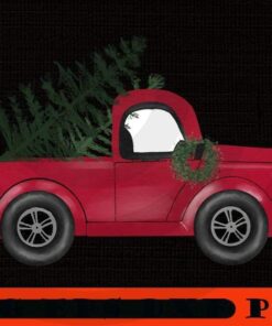 Vintage Christmas Truck, Happy Christmas X-mas, Christmas Truck, Christmas Day, Christmas Gift, Customizable PNG