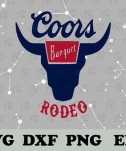 Vintage Coors Banquet Rodeo, Vintage Logo, Beer Lover, Rodeo Western, Coors Light, Gift For Husband, Inspires Tee Coors ,Rodeo Retro Coors , American Logo SVG PNG DXF, EPS, PDF