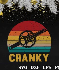 Vintage Cranky Sun funny Bicycle Lovers Cycling Cranky, Mountain bike svg, MTB or cycling bicycle Layered Svg, Svg Eps Png Dxf
