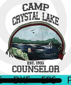 VIntage Crystal Lake Camp, Halloween 2021, Halloween, 2021 Halloween, Halloween Theme, Cute Funny Scary Halloween, man woman Children gift, Customizable PNG