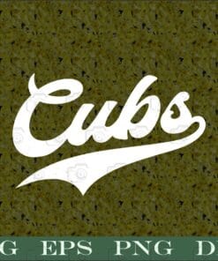 Vintage Cubs Wildlife Script, Distressed Script, Chicago Cubs, Love baseball, Baseball Team,Layered Svg, Svg Eps Png Dxf