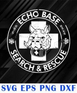 Vintage Echo Base Search Rescue, SAR, Search and Rescue, Rescue Aimant,movie, Star Wars, SVG PNG DXF, EPS, PDF