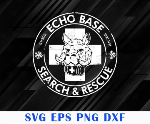 Vintage Echo Base Search Rescue, SAR, Search and Rescue, Rescue Aimant,movie, Star Wars, SVG PNG DXF, EPS, PDF