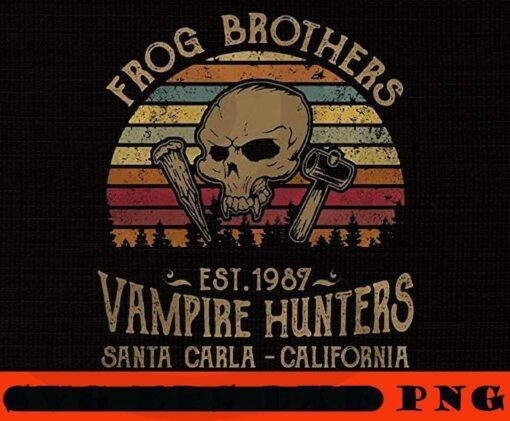 Vintage Frog brothers est 1987, Happy Halloween Day 2021, Horror Movie Horror Film, Halloween Movie Customizable PNG