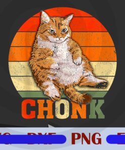 Vintage Funny Overweight Chubby Chonk Cat Meme Memes Customizable Png