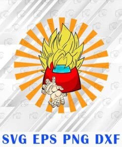 Vintage Goku Us, Among Us Goku, Son Goku, Among Us, Dragon Ball, Among Us Lovers, Video Game, SVG PNG DXF, EPS, PDF