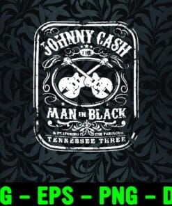 Vintage Guitar, Johnny Cash, Man In Black, Tennessee Three, Man In Black Album, Johnny Fans, Idol,music, Layered SVG, DXF, PNG, EPS
