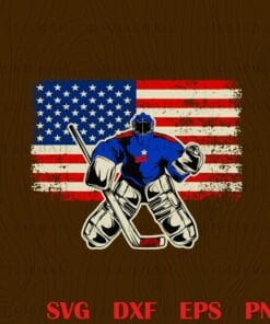 Vintage Hockey, American Flag, American Sport, Hockey Fans, Hockey Player, Gift For Friends Layered Svg, Svg Eps Png Dxf