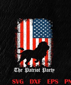 Vintage Independence Day 2021, Patriot Party Lion, Conservative Patriotic 4th of July, The Patriot Party logo, NFL, Logo, American Flag SVG PNG DXF, EPS, PDF